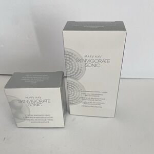 Mary‎ Kay Skinvigorate Sonic Brush Heads 135589 & Massage Head 135590 NIB
